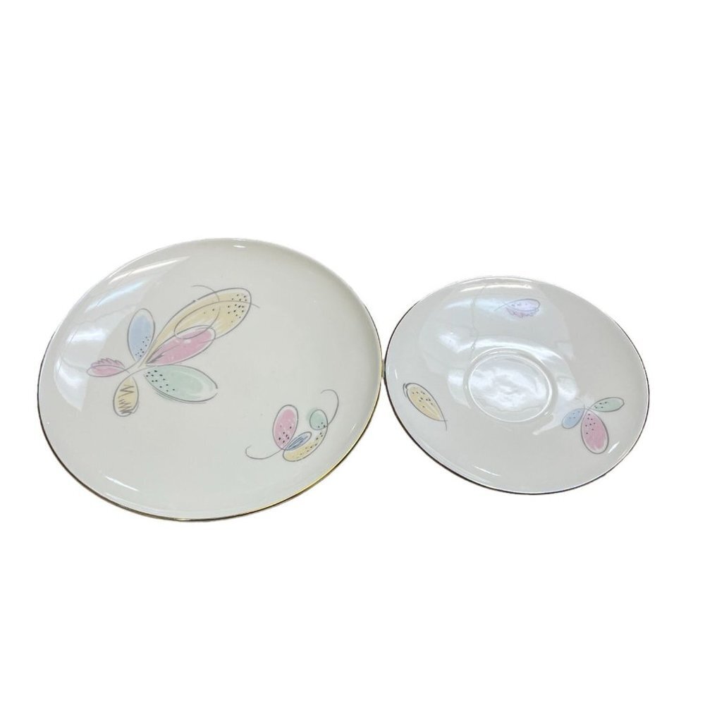 Bavaria Germany Porcelain Salad Plate and Saucer Schumann Arzberg Vintage